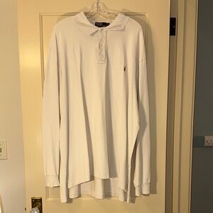Polo by Ralph Lauren Men's 3XLT White Long Sleeve Polo
